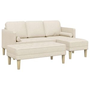 vidaXL Bankstel 2 st Linnen Polyester