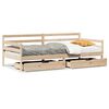 vidaXL Slaapbank met lades 90x200 cm massief grenenhout