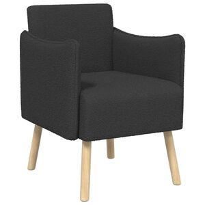 vidaXL Accentstoel Donkergrijs Boucl&eacute;