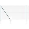 vidaXL gaashek met grondpennen 1,5 x 25 m PVC-Coated Staal Groen Mesh