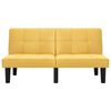 vidaXL Tweezitsbank stof geel