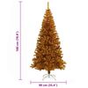 vidaXL Kerstboom met 300 LED met standaard Goud 180 cm PET