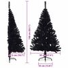 vidaXL Kunstmatig Voorverlicht Kerstboom met 150 LED Zwart 150 cm PVC
