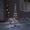 vidaXL LED Kerstboom met 230 LED Multikleur 184.5 cm Metaal