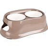 FLAMINGO Voerbak Mangi 2x675 ml taupe