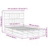 vidaXL Bed met boekenkast zonder matras grenenhout wit 135x190 cm