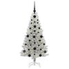 vidaXL Kerstboom met 150 LED met standaard Zilver 120 cm PET