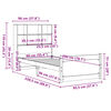 vidaXL Bed met boekenkast zonder matras massief grenenhout 90x200 cm