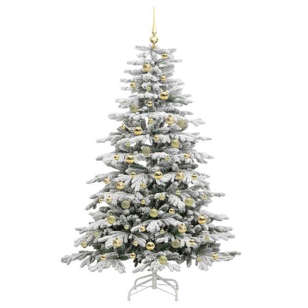 vidaXL Kunstmatige Inklapbare Kerstboom Wit 180 cm PE en PVC