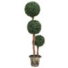 vidaXL Kunstplant met pot buxus bolvorming 119 cm groen