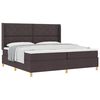vidaXL Boxspringbed met hoofdeinde Donkerbruin 200 x 200 cm Stof