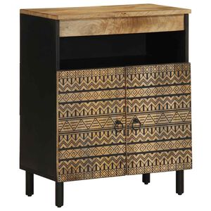 vidaXL Dressoir 60x33,5x75 cm massief ruw mangohout