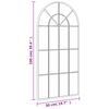 vidaXL Wandspiegel boog 50x100 cm ijzer zwart