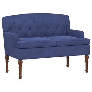 vidaXL Loungebank met knopencomfort Politieblauw 111 x 65 x 79 cm