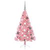 vidaXL Kunstmatig Voorverlicht Kerstboom met 150 LED Roze 120 cm PVC