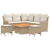 vidaXL Meubelsets 6 st Beige en Cr&egrave;me PE Rattan