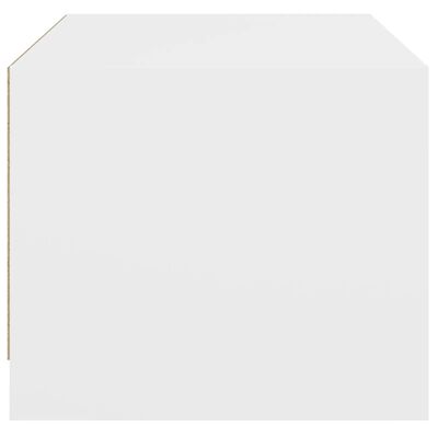 vidaXL Salontafel met glazen deuren 68x50x42 cm wit