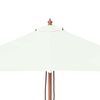 vidaXL Parasol met houten paal 150x200 cm zandkleurig