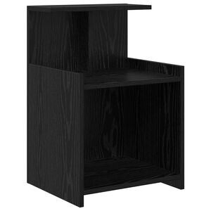 vidaXL Nachtkastje Zwart Eiken 40 x 35 x 60 cm Bewerkt hout