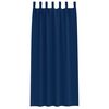 vidaXL Zwart-out Gordijnen met Ringen 2 pcs Donkerblauw 245 x 140 cm