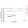 vidaXL Vervangend hoofdbord 193 cm metaal wit