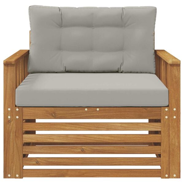 vidaXL Buiten bankenset Massief Acaciahout en Polyester Naturel