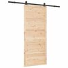 vidaXL Schuifdeur Naturel 80 x 208 cm Massief grenenhout