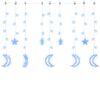 vidaXL Lichtslinger ster en maan afstandsbediening 345 LED's blauw