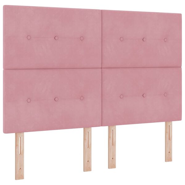 vidaXL Boxspringbed met matras Roze 200 x 160 cm Fluweel