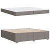 vidaXL Bedframe met matras Taupe 200 x 200 cm Stof