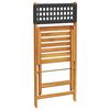 vidaXL Tuinstoelen 6 st inklapbaar poly rattan en massief hout zwart