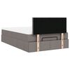 vidaXL Ottoman bed met matras 120x200cm stof taupe
