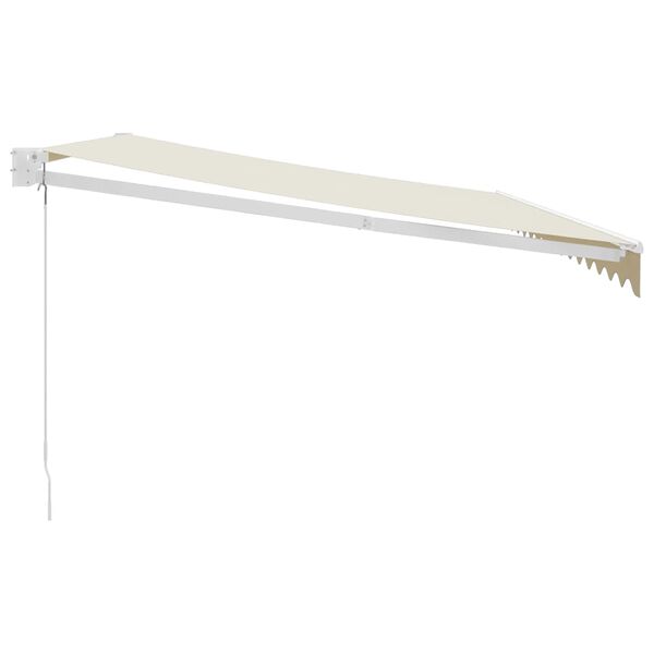 vidaXL Luifel uittrekbaar 4,5x3 m stof en aluminium cr&egrave;mekleurig