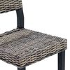 vidaXL Eetkamerstoel 2 pcs Zwart gewassen 46 x 55 x 84 cm Kubu Rattan