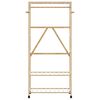 vidaXL Kledingrek met schappen en wielen 90x40x179,5 cm bamboe