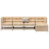 vidaXL 5-delige Loungeset met kussens massief grenenhout