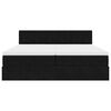 vidaXL Ottoman bed met matrassen en LED's 180x200cm fluweel zwart