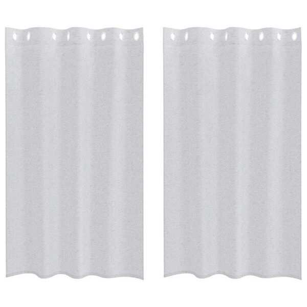 vidaXL Voile Gordijn 2 pcs Lichtgrijs 175 x 140 cm Polyester