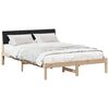 vidaXL Bedframe Bruin en zwart 140 x 190 cm Massief grenenhout