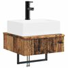 vidaXL Wandgemonteerde Wastafel Oud hout 40 x 41 x 39 cm Bewerkt hout