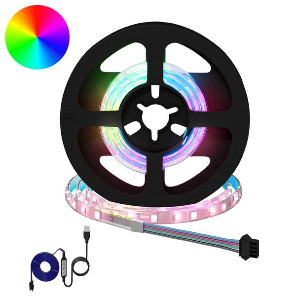 vidaXL LED-strip 4 pcs Zwart en transparant 40 x 0,8 x 0,3 cm