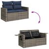 vidaXL 8-delige Loungeset met kussens poly rattan acacia grijs
