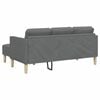 vidaXL Bankstel met kussen Donkergrijs 173 x 131 x 67 cm Polyester