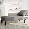 vidaXL Chaise longue met kussen corduroy stof lichtgrijs