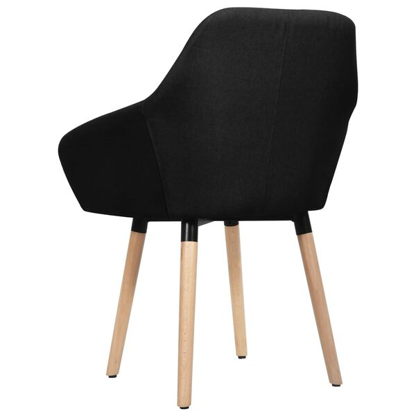 vidaXL Eetkamerstoelen 2 st stof zwart