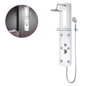 vidaXL Douchepaneel 25x43x120 cm zilver