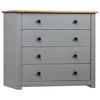 vidaXL Bijzetkast Panama Range 80x40x73 cm grenenhout grijs