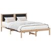 vidaXL Bedframe met hoofdeinde Zwart 140 x 200 cm Massief grenenhout