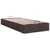 vidaXL Bedframe zonder matras 90x200 cm stof donkerbruin
