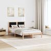 vidaXL Bedframe met hoofdeinde Zwart 120 x 190 cm Massief grenenhout